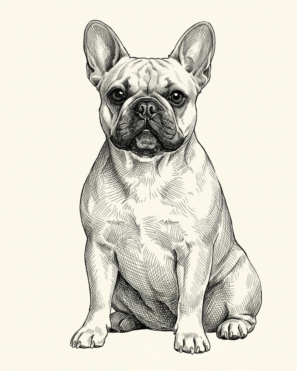 Pet Line Art pet portrait background
